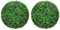 HOMCOM Set di 2 Piante Finte Sfera di Bosso Ø40cm, Piante Artificiali Decorative da Interno ed Esterno, Verde
