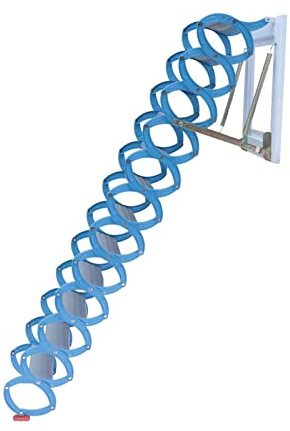 Scaletta Pieghevole Scala per Soffitta a Parete, Scala di Sicurezza per Uso Domestico con braccioli Scale Retrattili Adatta per l'azienda sul tetto dell'attico