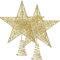 Christbaumspitze Stern Gold 2 Pcs Weihnachtsbaum Stern Dekoration Glitzer Weihnachten Baumspitze Stern Christbaumschmuck Topper Ornament für Xmas Home Party Dekoration (Gold)