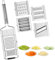 Pasdrucn Gemüsehobel Mit 4/6 Zusätzlichen Einsätzen, Multi Purpose Gemüseschneider Set, Gurkenhobel Dünne Scheiben, Edelstahl Mandoline Gemüsehobel Gemüsereibe Für Zwiebeln, Kartoffeln (5Pcs)