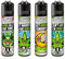 Clipper Feuerzeuge, Set mit 4 Stück, außergewöhnliche Motive (420 Mix #10)
