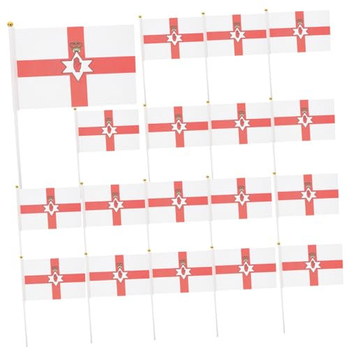 EXCEART Drapeau Portable D'irlande Du 50 Pièces Drapeau National Portable Décor de Jardin Irlandais