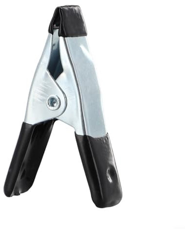 Metal Spring Clamps 2 Inch Woodworking Grip Powerful Tools Heavy Duty Strong Rubber Grip A-Shaped Clip Soft Plastic Tips for Carpentry Photography(black)