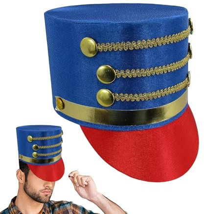 keloppasit Nussknacker Hut Erwachsene Spielzeug | Nussknacker Drum Major Hut | Einzigartiges Festival Cosplay Spielzeug Nussknacker Hut | Erwachsene Spielzeug Soldat Kostüm Marschband Majorette Ring