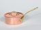 Casserole en Cuivre avec Couvercle, Poignée en Laiton et Intérieur Disponible Étamé ou Inox, Plusieurs Tailles (Inox, 10 cm)