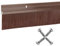 Retsun Extra-Wide Door Brush Seal Strip – 61mm (2.4) Width, 880mm (34.6) Length, Brown Aluminum Frame with Durable PP Bristles, Dustproof & Weatherproof（Brown1.5, 1