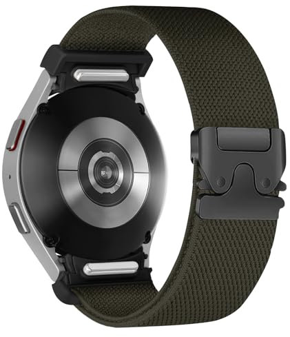 Élasticité Bracelets Montre pour Bracelet Samsung Watch 7/6/5/4 40mm 44mm/Watch 6 Classic Bracelet 47mm 43mm/4 Classic Band 46mm 42mm/5 Pro 45mm/FE pour Homme/Femme,Respirant Nylon Smartwatch Strap
