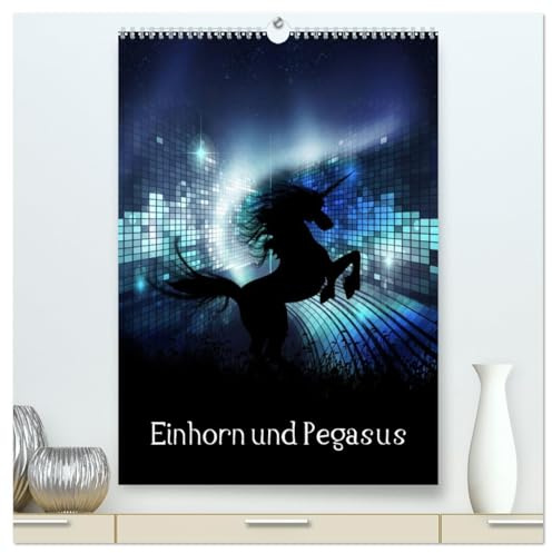 Einhorn und Pegasus (hochwertiger Premium Wandkalender 2026 DIN A2 hoch), Kunstdruck in Hochglanz: Ein mystischer Einhorn und Pegasus Monatskalender. (CALVENDO Kunst)