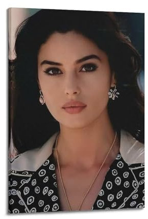 JUAWEYQOEA Monica Bellucci Poster auf Leinwand, Wandkunstdrucke, Poster, Vintage-Kunst, ästhetische Dekoration für Zimmer, 20 x 30 cm, Rahmenstil