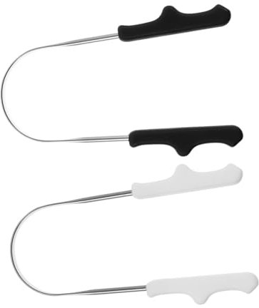 FRCOLOR 2pezzi Raschietto Per Lingua in Acciaio Portatile Dispositivo Per Raschiare La Lingua Strumento Per La