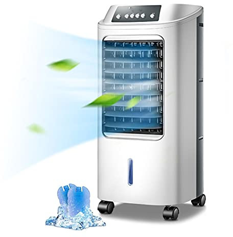 Evaporative Air Cooler,3 in 1 Air Cooler Oscillating Fans Room Cooler with 4 Ice Trays Evaporative Cooler for Home Office,Cooler Fan with Universal Wheel-Remote Control A (Remote Control A)