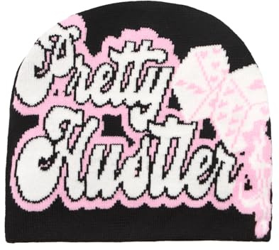 GNOLONG Bunte Y2K Mütze Strickmütze Neuheit Warme Winter Outdoor Caps Unisex für Hip Hop