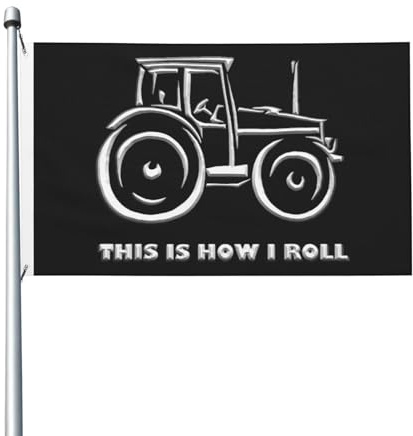 So mache ich Landwirtschaft – Traktor-Flagge (90 x 150 cm) für den Außenbereich