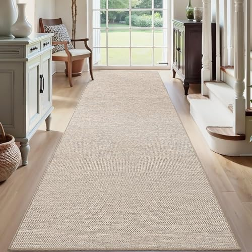 DEXI Passatoia per Corridoio 71 x 243 cm, Antiscivolo, Beige