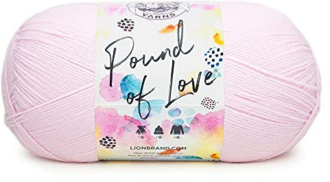 Lion Brand Yarn Pound of Love Value Yarn for Knitting, Crochet, and Crafts, Pink, 1 Pack
