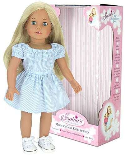 Sophias by Teamson Kids 18 '' Soft Bodied Blonde Puppe Sophia mit blauen Augen
