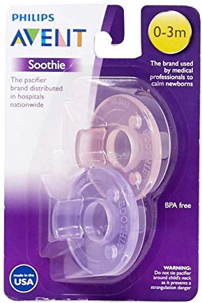 Philips Avent Soothie Pacifier, 0-3 Months, Pink/Purple - by Philips AVENT