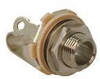 REAN/Neutrik Mono Female 1/4-Inch Jack with Nut and Washer, Nickel Finish