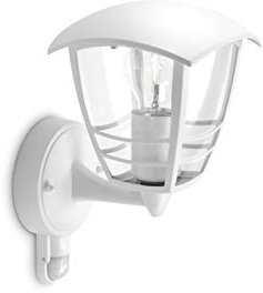 Philips Creek Wandleuchten für den Außenbereich, E27-Fassung, wasserfest, weiß, IP44 wetterfest, 28.5 cm