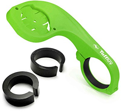 TUFF LUV Lollipop Handlebar Mount Adapter Compatible With Garmin Edge GPS Bike Computer - Green