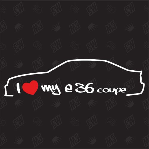 speedwerk-motorwear I Love My E36 Coupe - Sticker Bj. 90-00