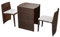 vidaXL Bistroset 3-TLG. mit Auflagen Balkonset Sitzgruppe Gartenmöbel Balkonmöbel Gartenset Garnitur Tisch Stühle Poly Rattan Braun