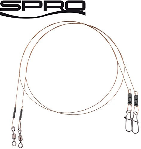 Spro Pike Fighter Fine Leader 1x19-2 Stahlvorfächer zum Spinnfischen, Stahlvorfach zum Spinnangeln, Vorfach zum Hechtangeln, Länge/Tragkraft:40cm - 10.0kg