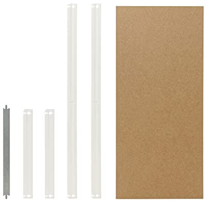 shelfplaza® 60x30 cm HOME Ensemble complet de tablettes pour étagères sans vis en blanc/tablette en fibre haute densité (HDF) / tablettes supplémentaires pour étagères à charge lourde