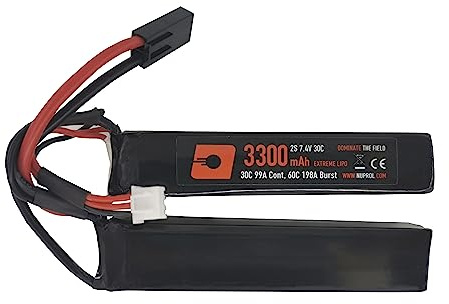 NUPROL Power - 7.4v LiPo 3300mAh 2S Mini Tamiya [Rate 30C @ 99A] [Burst 60C @ 198A] - Nunchuck