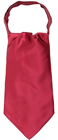 WANYING Herren Satin Krawattenschal Ascotkrawatte Schal Cravat Ties Halstuch Einfach Schick für Gentleman - Einfarbig Bordeaux Rot