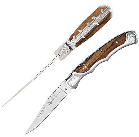 LAGUIOLE 4162 BAROCK Taschenmesser von hand gefertigt mit ZEBRA holz .12cm folded