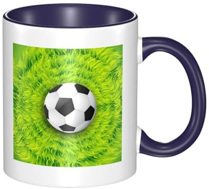JCAKES Football On Grass Mug Christmas Mugs Mugs for Women Coffee Cup Personalised Mugs Mugs for Men Travel Mugs Party Cups China Mugs Mug with Handle