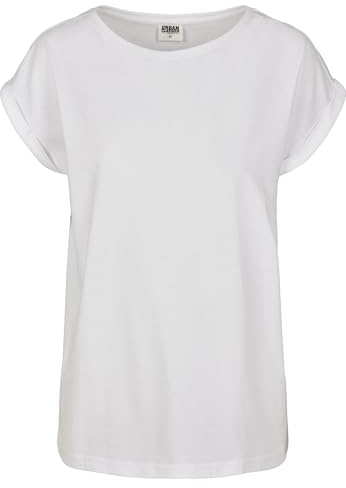 Urban Classics Women's Ladies Organic Extended Shoulder Tee T-Shirt, White (White 00220), 5XL
