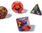 FLASHOWL D20 Würfel Sternenhimmel Farbe ändern unter Licht Würfel Milchstraße Würfel 4 Farben in einem Würfel Würfelspiele Tischspiele Würfel Set W20, W12, W10 und Würfel DND RPG MTG (7 Teile)