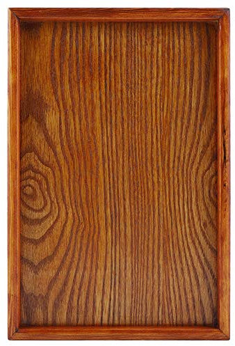 Wooden Tea Tray,Traditional Chinese Japanese wooden rectangular tea tray coffee fruit snack tray, widely used in restaurants(30 * 20cm)