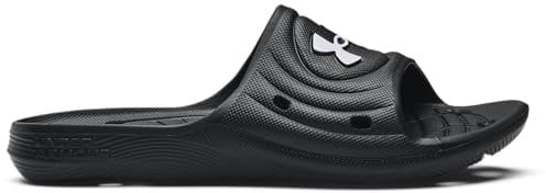 Under Armour UA B Locker IV SL, Sandals Boy's, Black/Black/White, 5.5 UK