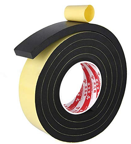 Cinta de espuma Cinta de esponja de espuma negro de una cara cinta adhesiva de espuma espesada esponja anti-vibración del sonido de la almohadilla de cinta aislante de una cara sellada 5mm8mm10mm