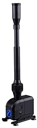 AquaOne Teichfontäne 600 L/h I Multifunktions Unterwasser Pumpe mit Fontäne HJ-603 I Springbrunnenpumpe 8W Inkl. 4 Aufsätze I Teichpumpe Gartenpumpe Brunnenpumpe für Garten Teich Brunnen