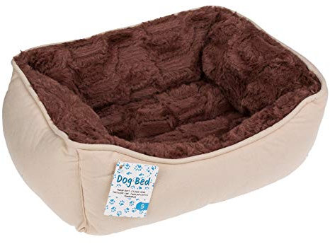 vom Pullach Hof Hundebett Hundekissen Hundekörbchen Katzenbett Katzenkissen 3 Verschiedene Größen Haustierbett Hund Katze Bett Körbchen Kissen (40x33x14)