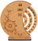 Etroves Ewiger Kalender aus Holz, Heim- und Bürodekoration, Vintage-Stil, Holzscheibe, ewiger Schreibtischkalender, 21,6 cm, Braun