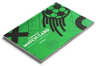 MVMT sports Fußball Match Karten 40 Seiten A4 Spiel Taktikplaner für Fußballtrainer Schreiben Sie Spielerziele, Leistungsschlüssel und Oppositionsscout
