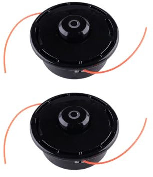 2 cabezales de recortadora/cabeza de cortacésped/cabeza de hilo/cabeza de bobina M10 rosca izquierda compatible con desbrozadora Honda como GX25 GX35 UMK431 UMR431