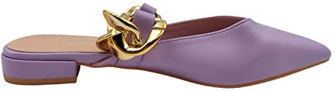 STILL Scarpe Donna Ballerine Ciabatta Catena Oro Eleganti A Punta Primavera Estate New Moda 2F6D1648 40 Viola Purple