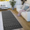 Paco Home Outdoor Teppich wetterfest & langlebig Moderne Boho-Designs mit 3D-Effekt Skandi-Look UV-beständig & robust für Balkon, Garten, Wohnzimmer & Küche, Grösse:80x250 cm, Farbe:Anthrazit 3