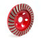 Schwerlast 3 stücke 5 '' 125mm Turbo Diamantschleifbecher Rad Segment Schleifscheibe for Winkelschleifer Marmor Granit Beton Schleifwerkzeug