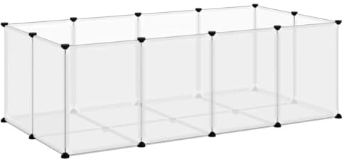 vidaXL Kleintierkäfig Transparent 144x74x46,5cm PP Stahl Haustierkäfig Gehege