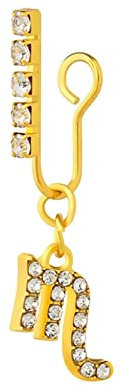 Stfery Piercing Nez Anneau Strass, Anneau Levre Piercing Or Faux Piercing Scorpion Bijoux Trgus Bouche 1Pcs Homme