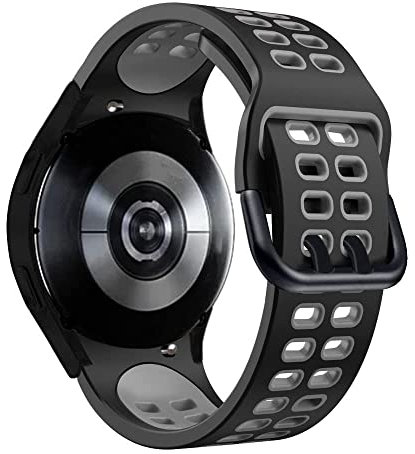Cinturino Sportivo Compatibile per Samsung Galaxy Watch 6/5/4 40mm 44mm/Watch 5 Pro 45mm/Watch 6 Classic 43mm 47mm/Watch 4 Classic 46mm 42mm,29mm Cinturino di Ricambio in Morbido Silicone,Balck Grey