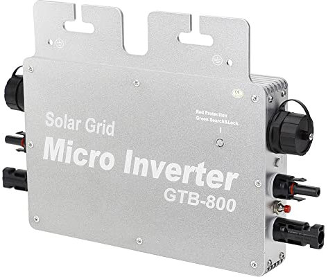 Oniissy Grid Tie Inverter, Wechselrichter GTB 800W, MPPT Wechselrichter Solar, 230V Mit WiFi App Steuerung,Wasserdichter Automatischer Identifikations Micro Inverter Solar Grid Tie, 180-270V Ac IP65
