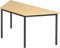 bümö Multifunktionstisch Ahorn, Tisch 160 x 69 cm, Tischfuß rund in schwarz - Tisch Trapez, Besprechungstisch System D-Serie, Konferenztisch, Meetingtisch, Mehrzwecktisch, Pausentisch